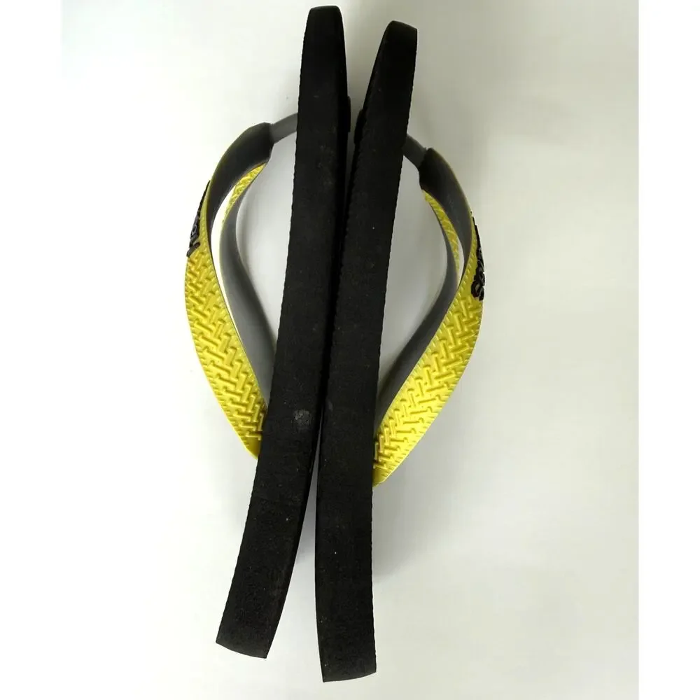 Havaianas Unisex Flip Flops Yellow/Black, size 39/40, Mens 8, Womens 9/10